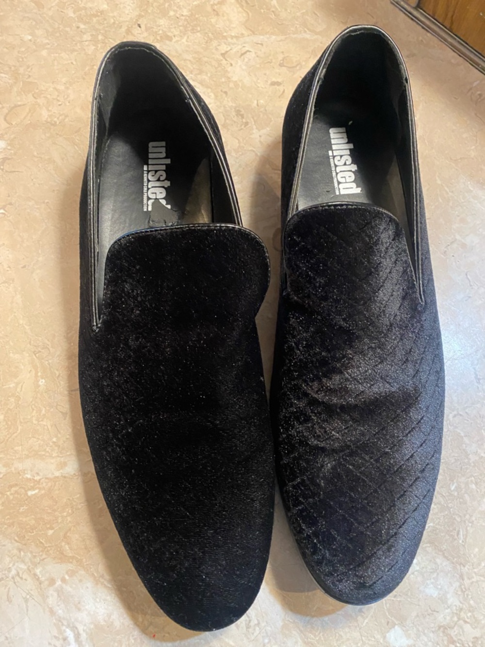 Unlisted Black Velvet Men's Slip-On Loafers